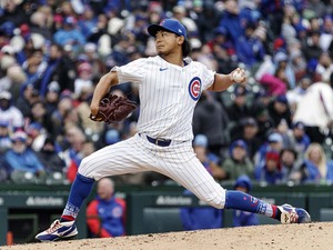 【MLB】「名前を覚えておけ」今永昇太の“圧巻デビュー”を公式も絶賛　6回2安打無失点9奪三振でメジャー初白星 画像