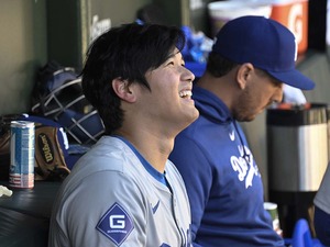 【MLB】大谷翔平、一触即発の雰囲気もらしさ全開「明るさは変わらない」　パドレスとの乱闘時に見せた姿に注目 画像
