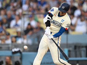 【MLB】「オオタニのトリプル」大谷翔平、28号ならずも右中間への会心162キロ三塁打　全打席出塁で打率は.314 画像