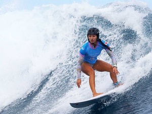 サーフィン松田詩野、波に恵まれず3回戦で敗退　稲葉玲王はわずか0.34点差で準決勝進出を逃す　日本勢、タヒチでの戦いを終える【パリ五輪2024】 画像