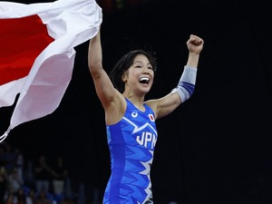 「みんなで取れた金メダル」レスリング藤波朱里、応援に感謝　会いたい人は……「あの可愛さを生で見てみたい」という人気俳優 画像