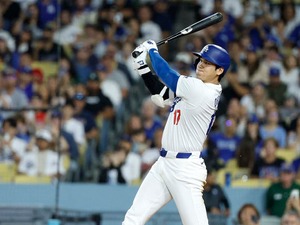 【MLB】大谷翔平、再び同点からの“勝ち越し適時打”で56盗塁目　イチローの日本選手最多記録に並ぶ 画像