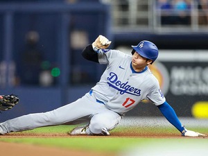 【MLB】大谷翔平、59個目の盗塁前にダブルスチールを同僚へ“指示”？　「もっとも明からさまなサイン」とファン反響 画像