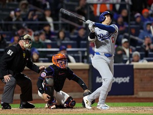 【MLB】大谷翔平、7試合ぶり“187キロ”ダメ押しPS2号アーチ　米記者困惑「得点圏だけまた打った」 画像