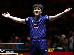 「感動的なプレーを見せた」張本智和、世界3位浮上のエースに寄せられる賛辞　北九州で中国勢2人撃破の圧巻パフォに称賛「見事な勝ち上がり」 画像