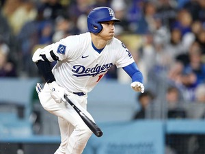 【MLB】大谷翔平、チャンスメークの3試合ぶり安打　ベッツの“逆転2ラン”でCY賞左腕を攻略　米記者称賛「送球エラーを挽回した」 画像