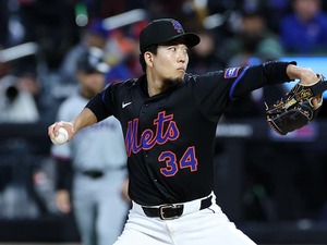 【MLB】千賀滉大、全77球の公式投球データ詳細　“落差130センチ”のゴーストフォークで今季初白星【4月8日マーリンズ戦】 画像