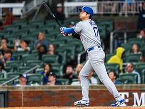 【MLB】大谷翔平、3試合ぶり8号は中堅スタンドへの173キロ弾　佐々木朗希のメジャー初白星へ豪快一打で強烈援護 画像