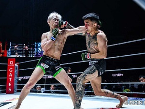 【RIZIN】萩原京平、“2試合連続1RKO”で西谷大成を下す　朝倉未来との再戦要求「あんたの弟子倒しましたよ」 画像