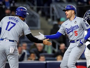 【MLB】首位打者君臨のド軍フリーマンが「オオタニと互角の争いを繰り広げる」　強打者ランクで大谷翔平に次ぐ高評価 画像