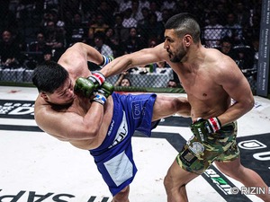 【RIZIN】“反則王”シナ・カリミアン、MMAデビュー戦で白星発進　2R終了後にパンチ数発→3Rでお詫びの珍事も…… 画像