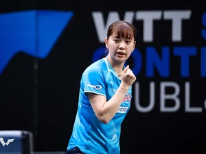 長﨑美柚、20位に急上昇のサウスポーに公式賛辞「23歳にとって大きな節目」　圧巻の中国3連破に“Wみゆう”対決制し存在感 画像