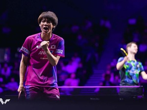 戸上隼輔、日本勢16強一番乗りに「プレッシャーを感じていた」　上位進出へは「100％の力を出さないと勝てない」【WTTチャンピオンズ横浜】 画像