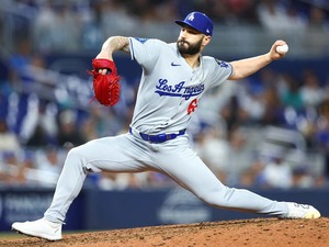 【MLB】ドジャース悩みの種、剛腕スコットはストライクを投げすぎ？　わずか2球種……四球率の減少に落とし穴か「12.2％→5.6%」 画像
