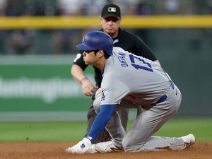 【MLB】大谷翔平、30試合連続出塁の四球で「今季20盗塁」　最強捕手ローリーから足で好機演出 画像