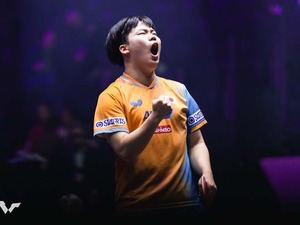 松島輝空、世界15位のサウスポーが見据える“高み” 難敵相手にストレート勝ちも「目指すは優勝しかない」【WTTチャンピオンズ・モンペリエ】 画像