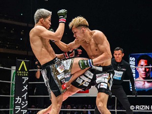 【RIZIN】58日で電撃参戦の秋元強真、“テンカオ一撃”で新居もん絶TKO　次戦に元フェザー級王者を指名 画像