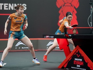 張本美和＆早田ひなの中国撃破に現地メディア賛辞「優勝の可能性」　初V王手の“みわひな”ペアは「経験豊富でトップクラス」【シンガポールスマッシュ】 画像