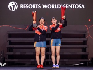 卓球日本女子のWエース“みわひな”ペアが示した存在感　張本美和が語ったロス五輪への重要性「ダブルス種目が大事」【シンガポールスマッシュ】 画像
