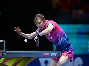 早田ひな、初対戦の中国19歳とのラリー勝負に屈し1－3敗戦　上位進出狙ったサウスポーエースが決勝T進出逃す【ITTF男女ワールドカップ】 画像