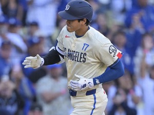 【MLB】大谷翔平、ド軍史に名を刻む活躍で「レジェンドを次々に追い抜く」　先頭打者弾＆45試合連続出塁を公式称賛 画像