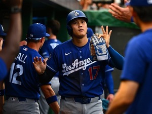 【MLB】左膝の水を抜いた大谷翔平、球宴明けヤンキース戦からDH出場へ　ロバーツ監督明言「ラインナップに入るだろう」 画像