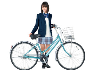 1000万円の賠償責任補償つき通学車。イメージキャラクターは大友花恋 画像
