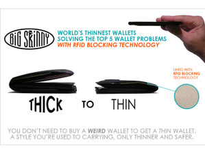 不正読み取り防止、シート付き最薄ウォレット「Big Skinny Wallets」　アメリカ 画像