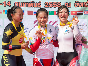 女子エリート500mタイムトライアルの前田佳代乃は3位 画像