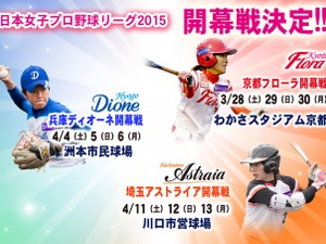 日本女子プロ野球リーグ、開幕戦の日程を発表 画像