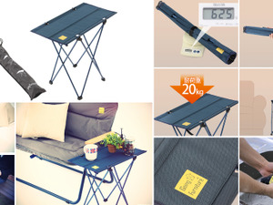 折りたたんで持ち運べる軽量サイドテーブル　ビーズ 画像