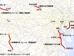 東京都、広域交通計画の中間報告を発表…鉄道5線区盛り込む 画像