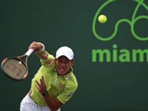 【テニス】錦織、元世界8位ユージニーにストレート勝ちで初戦突破！…マイアミ・オープン 画像