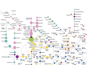 【LONDON STROLL】多民族都市ロンドン、地下鉄マップで多様性とコミュニティーの分布を表現 画像