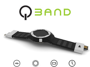 スマートフォンを充電できるソーラー発電ウォッチ「QBAND」…米デンバー発 画像