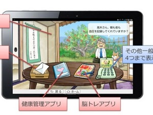 高齢者見守りサービス「おらのタブレット」、ドコモが法人向けに提供開始 画像