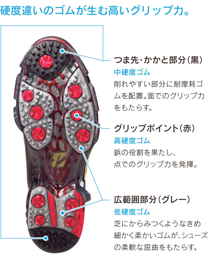 ブリヂストンスポーツ「ゼロ・スパイク バイター」に幅広4Eタイプが登場