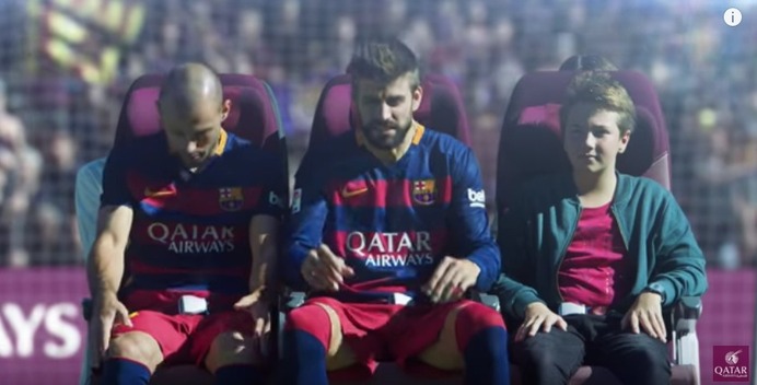 ネイマール、メッシ、スアレスが登場…カタール航空の機内安全ビデオにバルセロナの選手