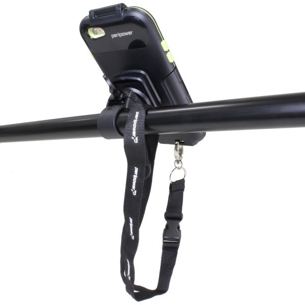生活防水の自転車用iPhoneホルダー…ハンドルに固定