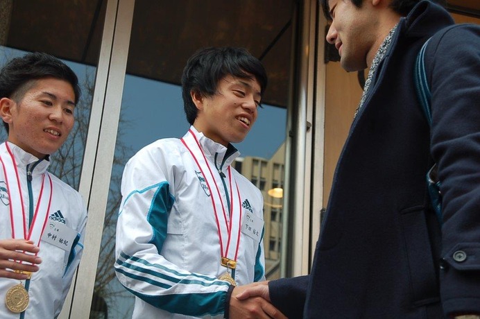 青山学院大学の箱根駅伝優勝報告会（2016年3月5日）