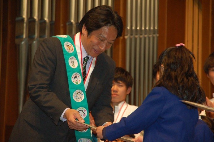 青山学院大学の箱根駅伝優勝報告会（2016年3月5日）