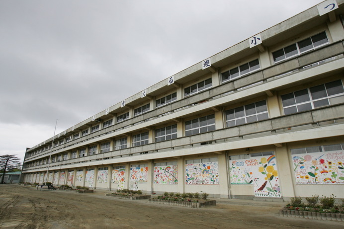 宮城県石巻市の小学校。2012年に初めてサイクリングして訪れた