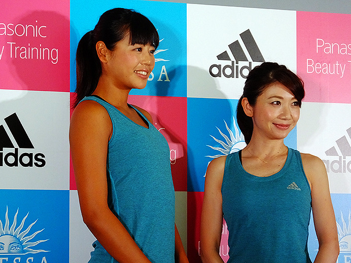 adidas MeCAMP supported by ANESSA and Panasonic オープニングイベントに参加した坂口佳穗選手と市橋有里氏（5月28日）