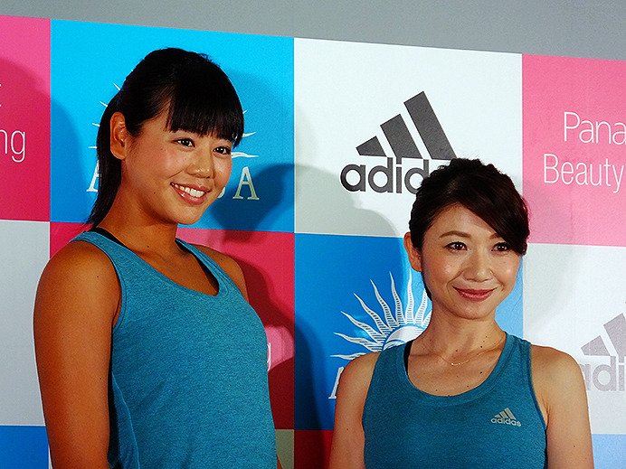 adidas MeCAMP supported by ANESSA and Panasonic オープニングイベントに参加した坂口佳穗選手と市橋有里氏（5月28日）