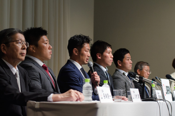 一般社団法人日本ラグビーフットボール選手会の設立発表会（2016年5月31日）