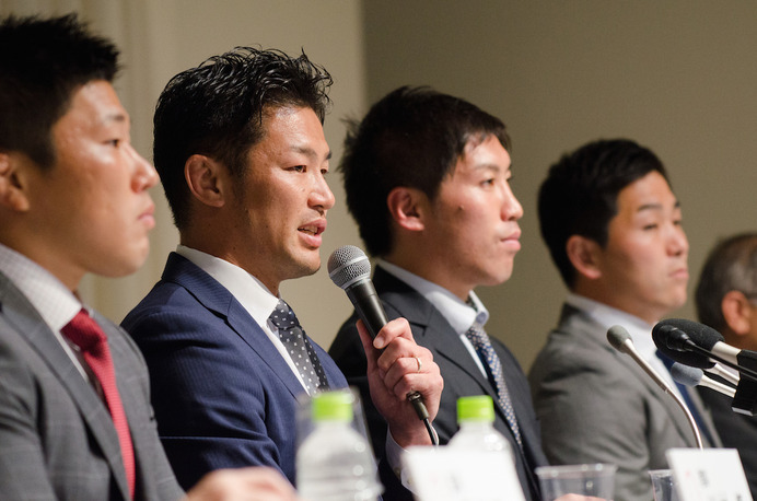 一般社団法人日本ラグビーフットボール選手会の設立発表会（2016年5月31日）