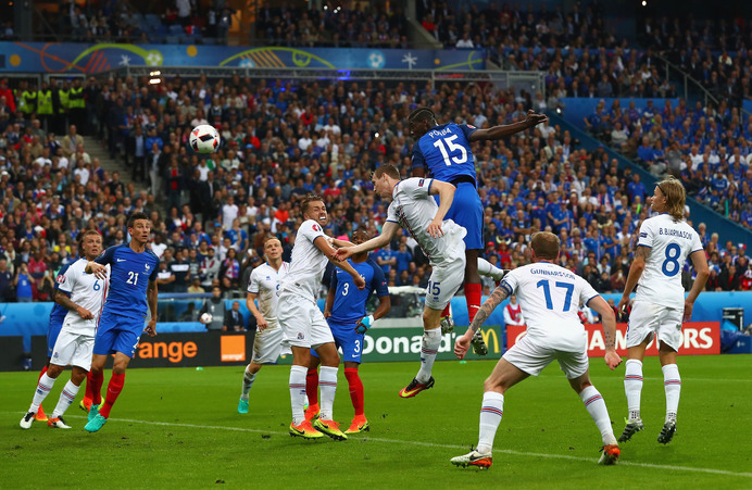 サッカー欧州選手権、フランス対アイスランド（2016年7月3日）