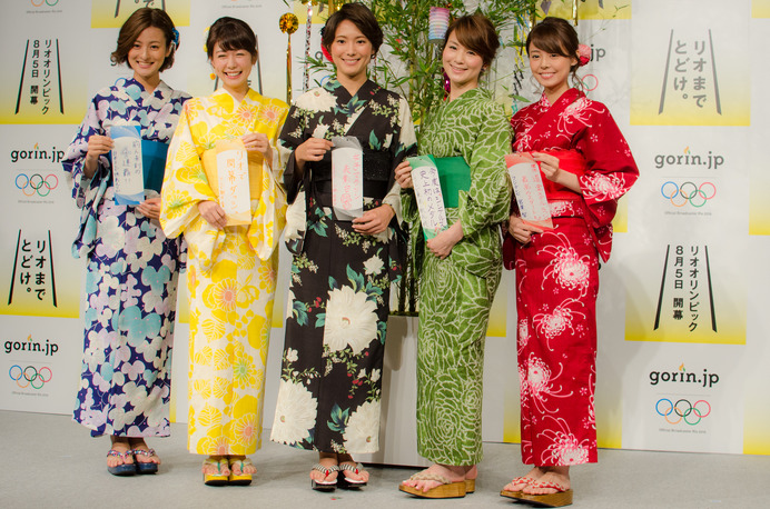 民放各局が共同でリオデジャネイロ五輪放送を実施。5人の女子アナウンサーが記者発表に登場（2016年7月7日）