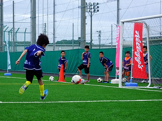 サカママフェスタin福島（いわき市・新舞子運動場）で開催されたウイトレ親子サッカースクール