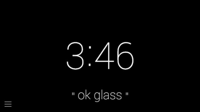 【画像09】Google Glassのデフォルト画面